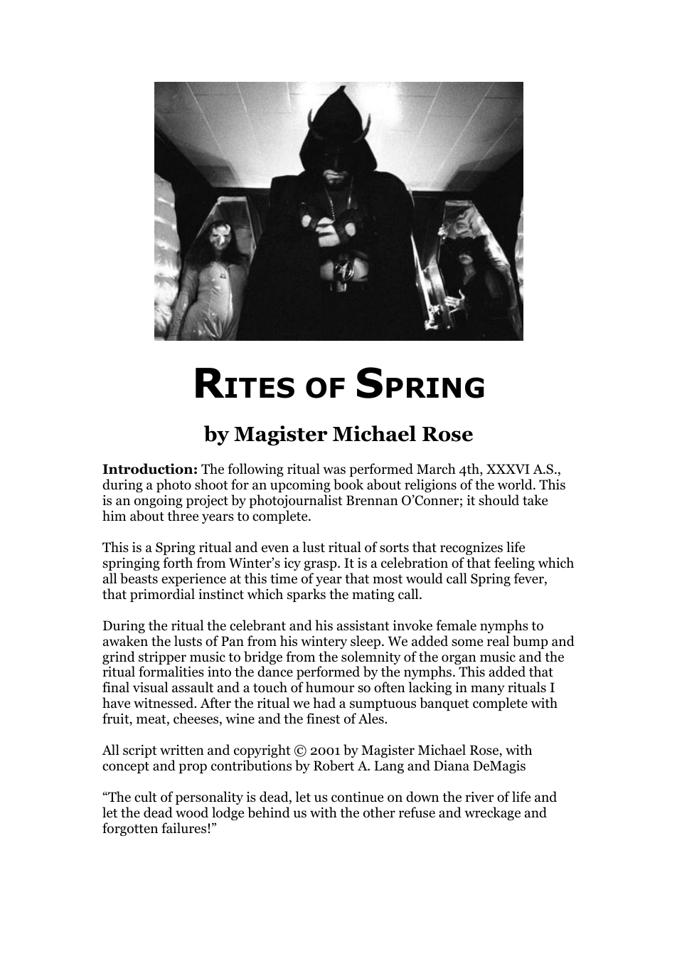 Magister Michael Rose - Rites of Spring cover