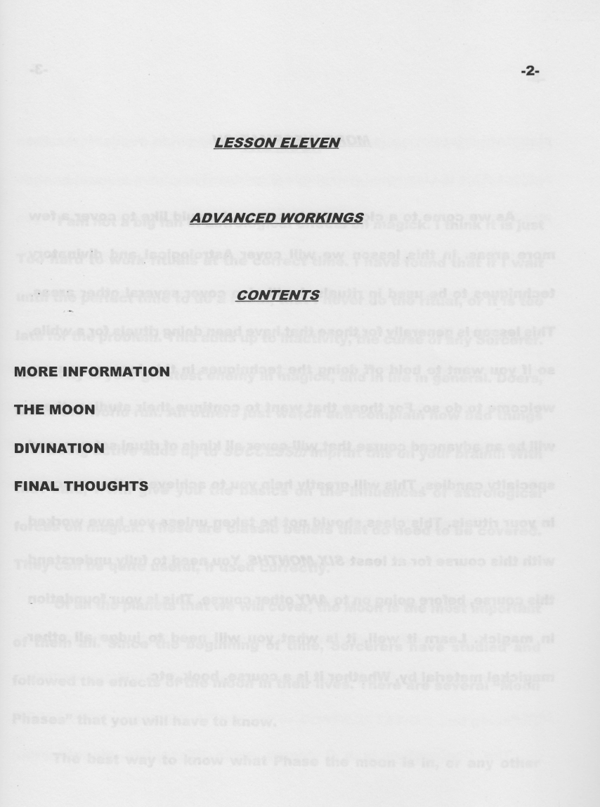 IGOS Sorcery Course Lesson XI cover