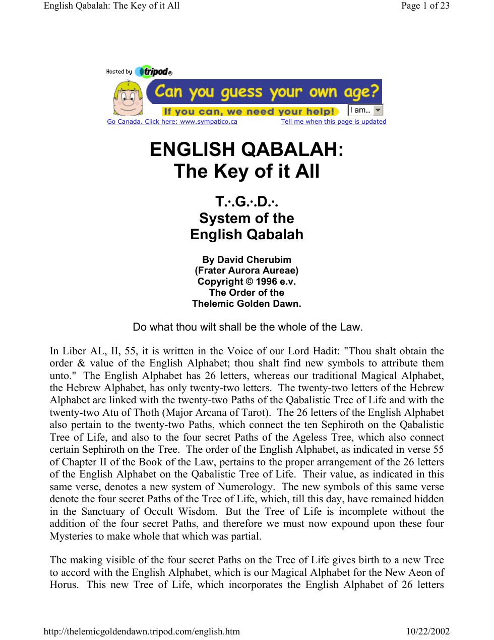 English Qabala The Key of it All cover