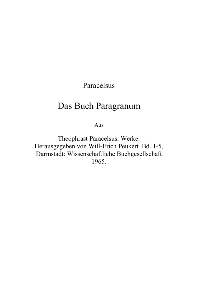 PARACELSUS - Paragranum cover