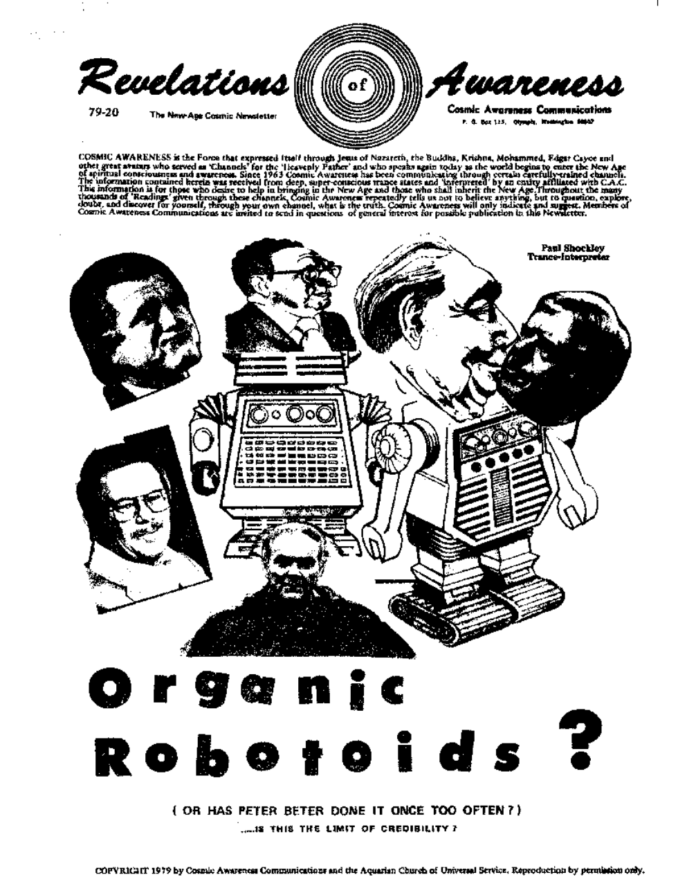 Cosmic Awareness Newsletters cover