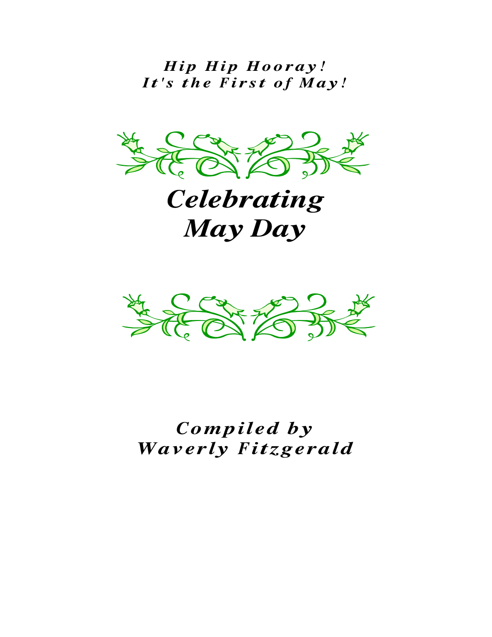 Fitzgerald - Celebrating May Day - 2007 cover