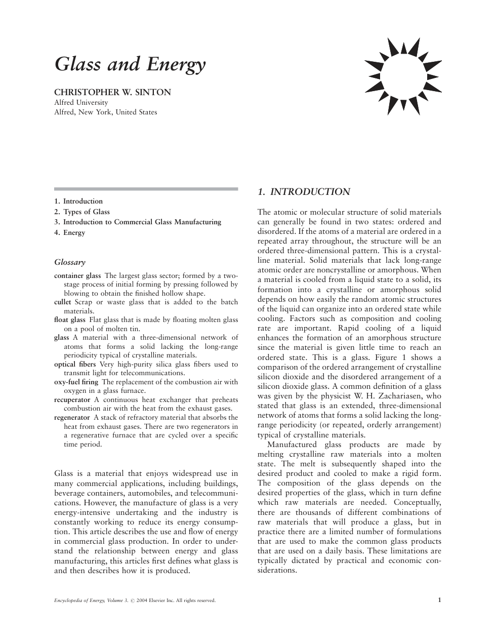 Elsevier Science Encyclopedia of Energy Vol 3 cover
