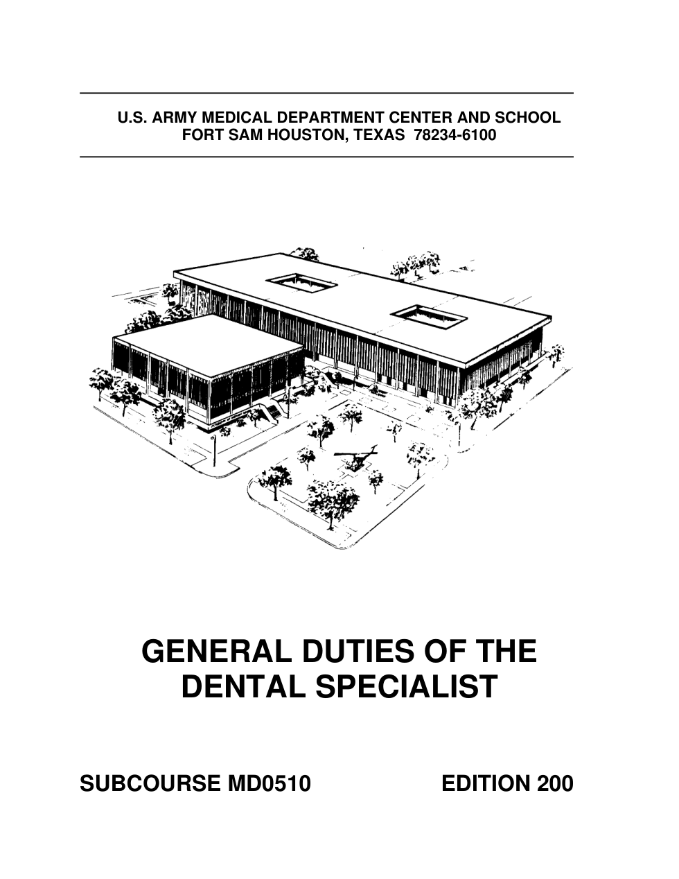 ARMY Dental - Specialist General Duties 2006 75 pages cover