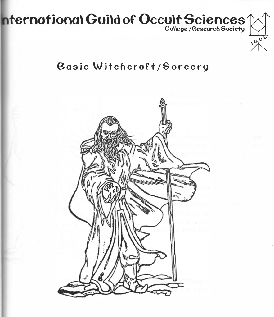 IGOS Sorcery Course Lesson I cover