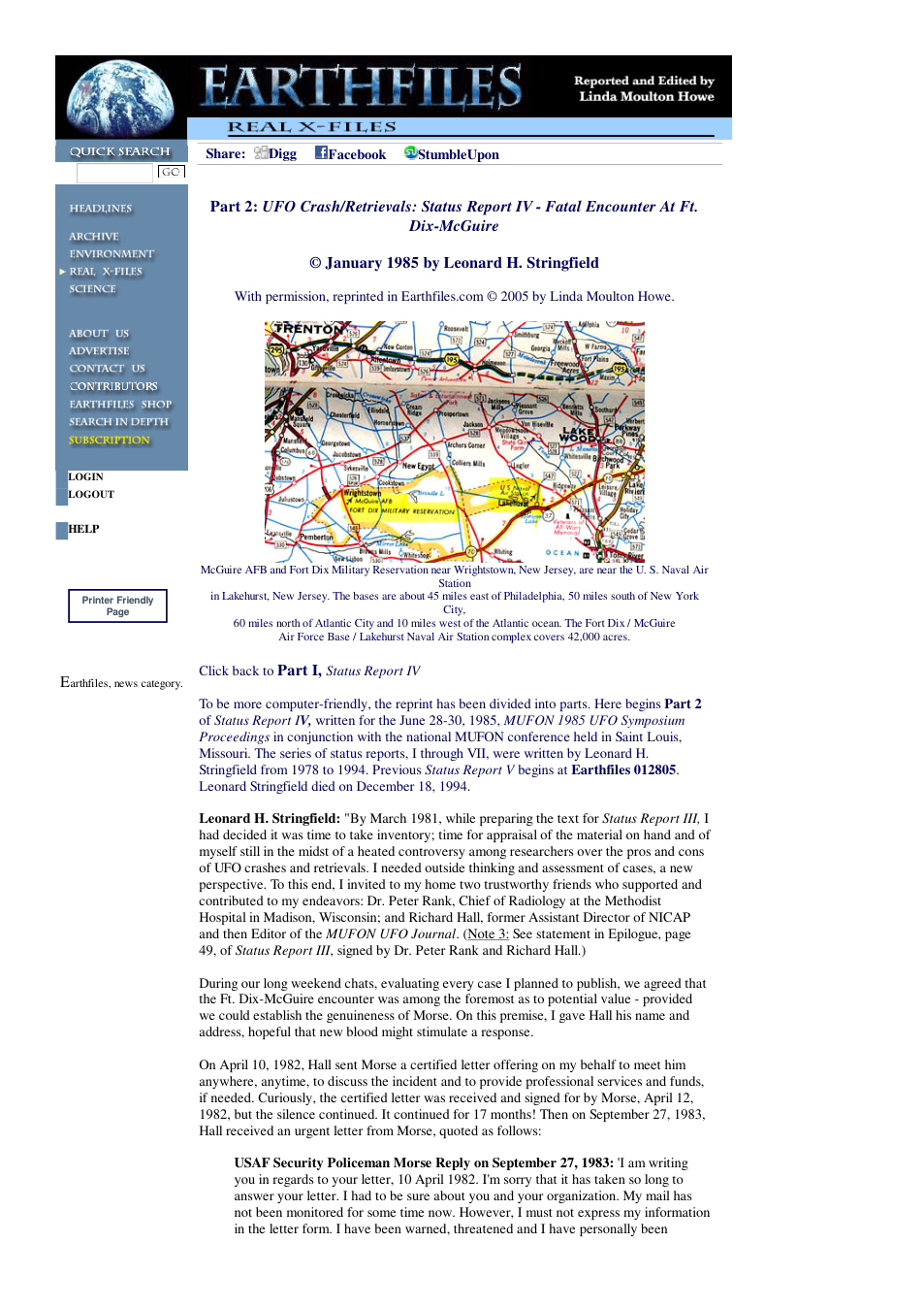 02 14 2005 Part 2 UFO Crash Retrievals Status Report IV - Fatal Encounter At Ft. Dix-McGuire cover