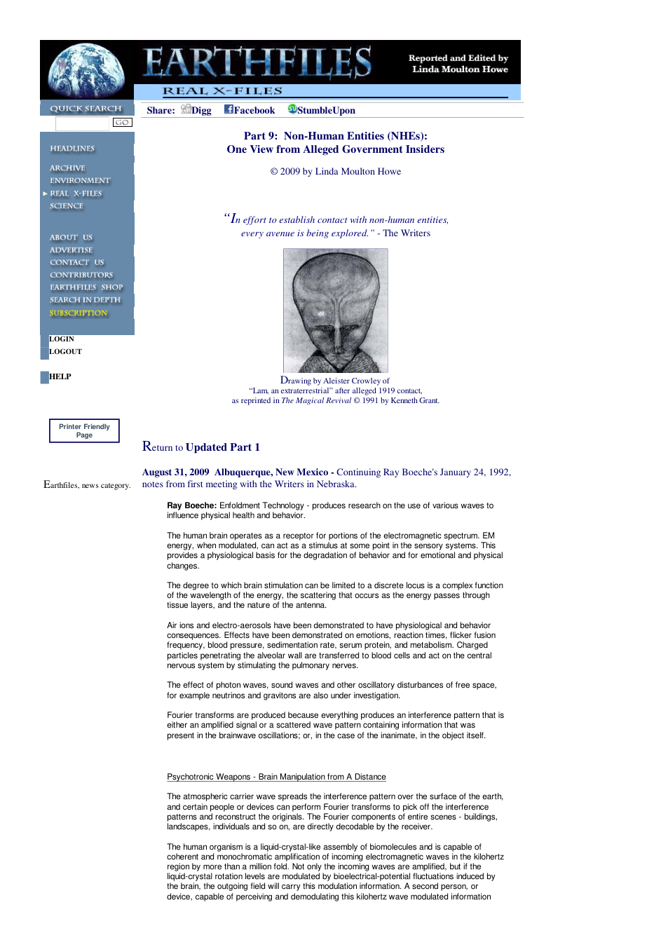 08 31 2009 Part 9 Non-Human Entities (NHEs) One View from Alleged Government Insiders cover