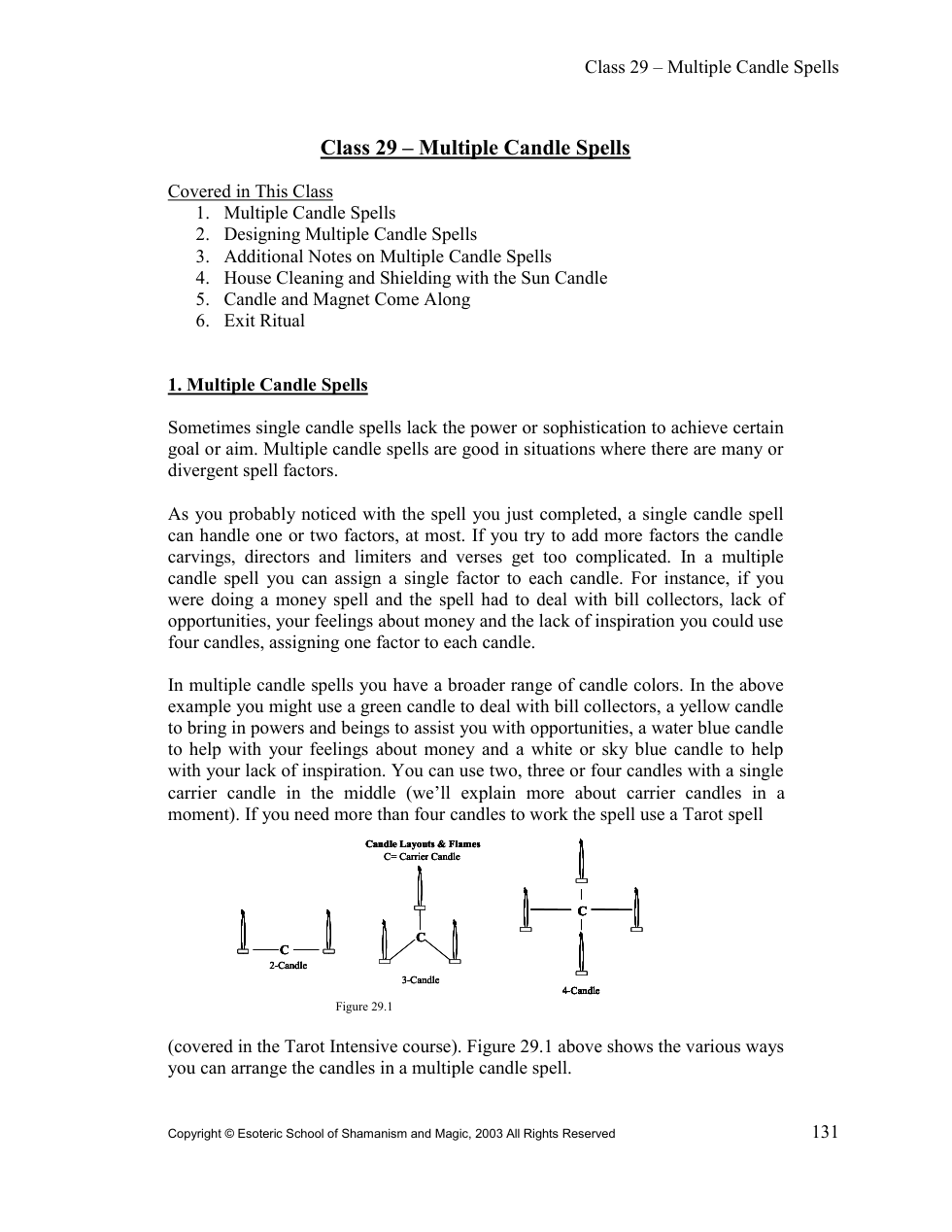 Class 29 Multiple-Candle Spells cover