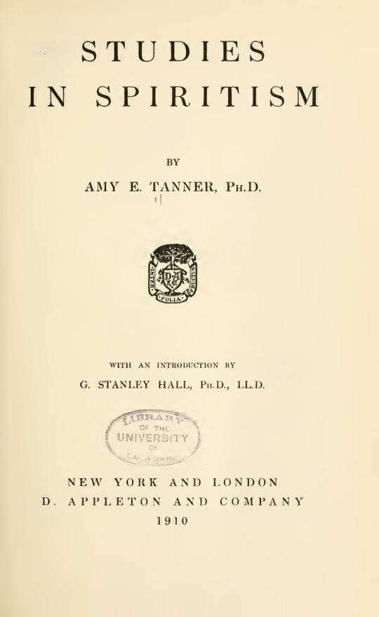 Studies In Spiritism - A Tanner cover