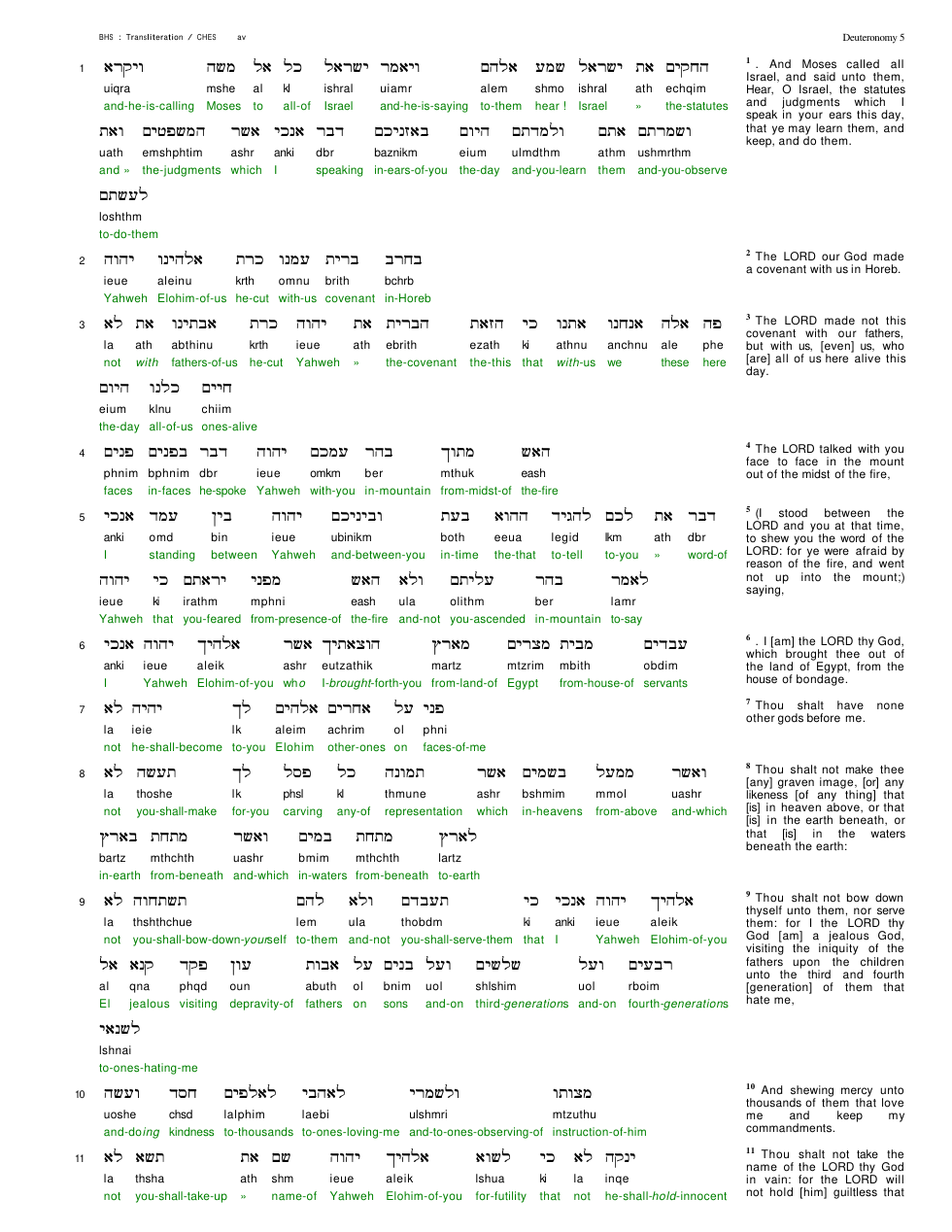 05005-The Book Of Deuteronomy Chapter-005 cover