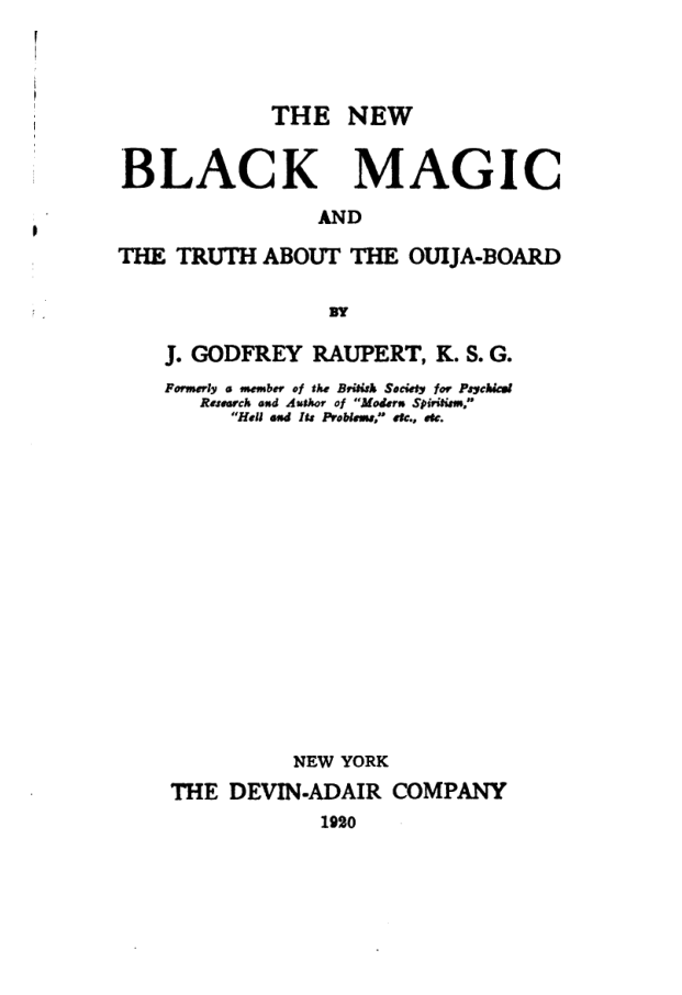 The New Black Magic - G Raupert cover