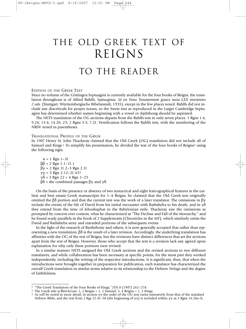 09 1 Reigns, tr. Bernard A. Taylor cover
