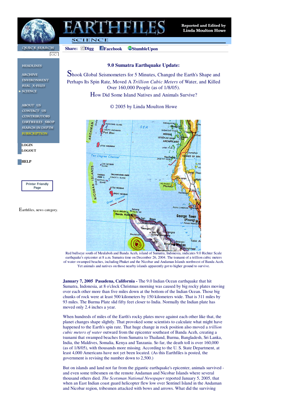 01 07 2005 9.0 Sumatra Earthquake Update cover