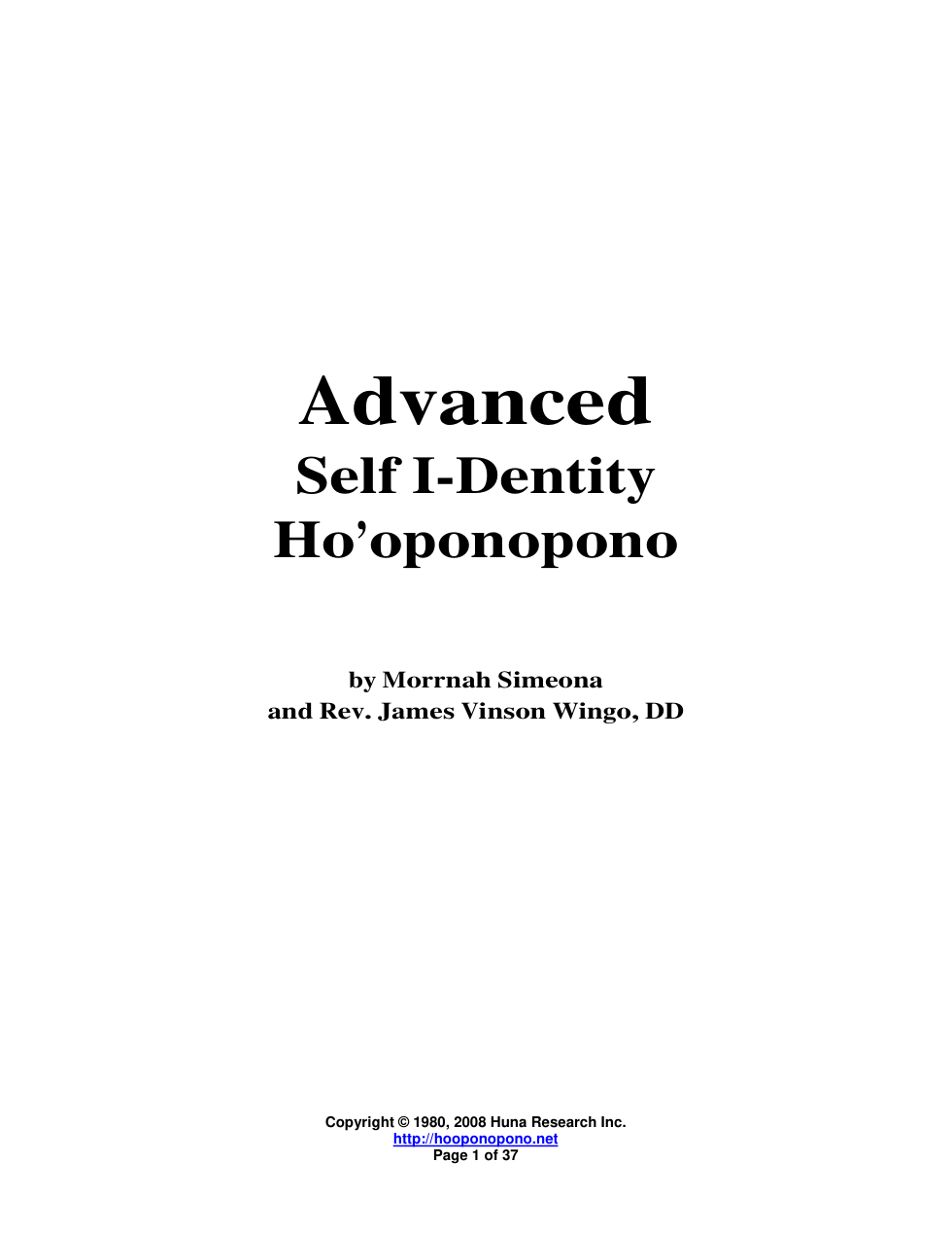 Ho oponopono cover