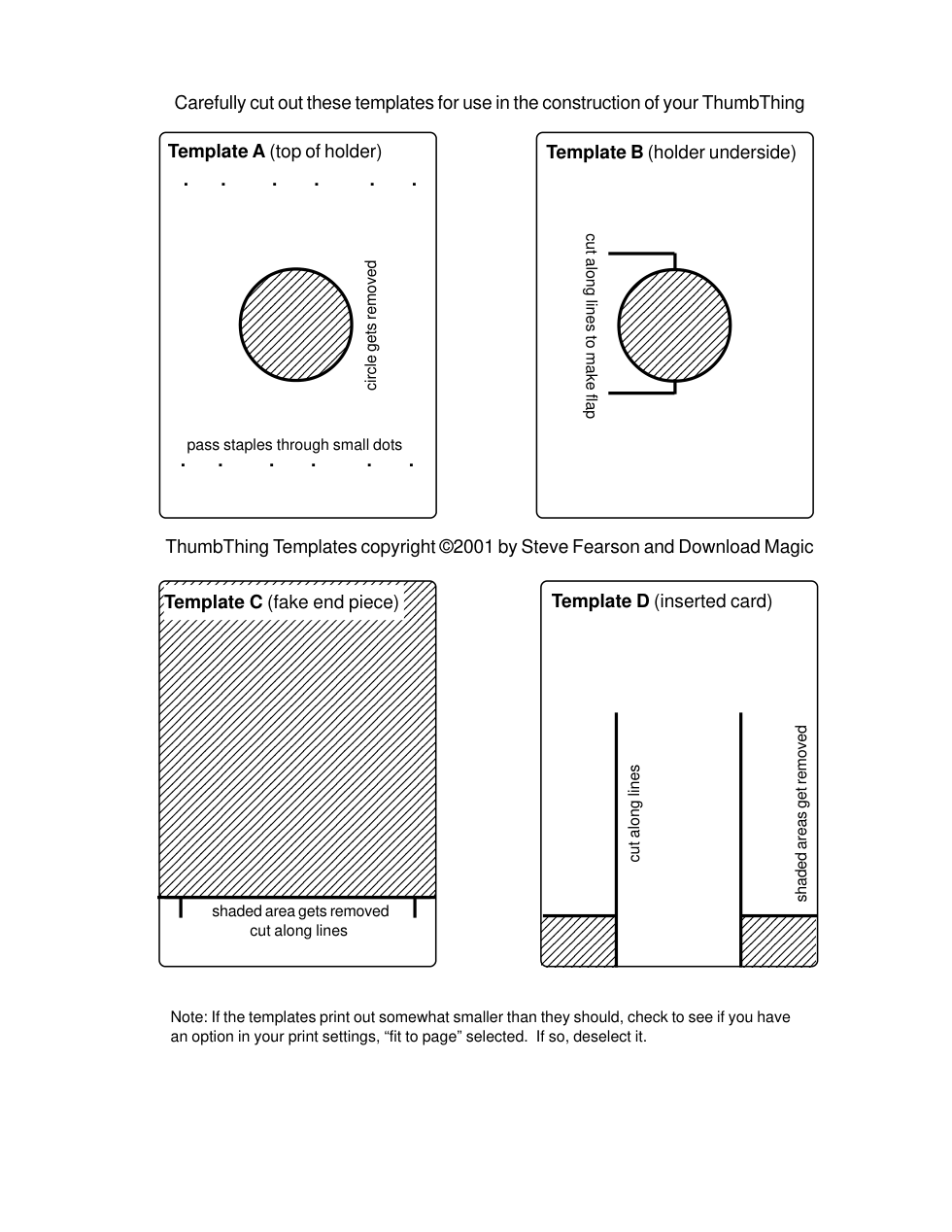 Steve Fearson - ThumbThing Templates cover