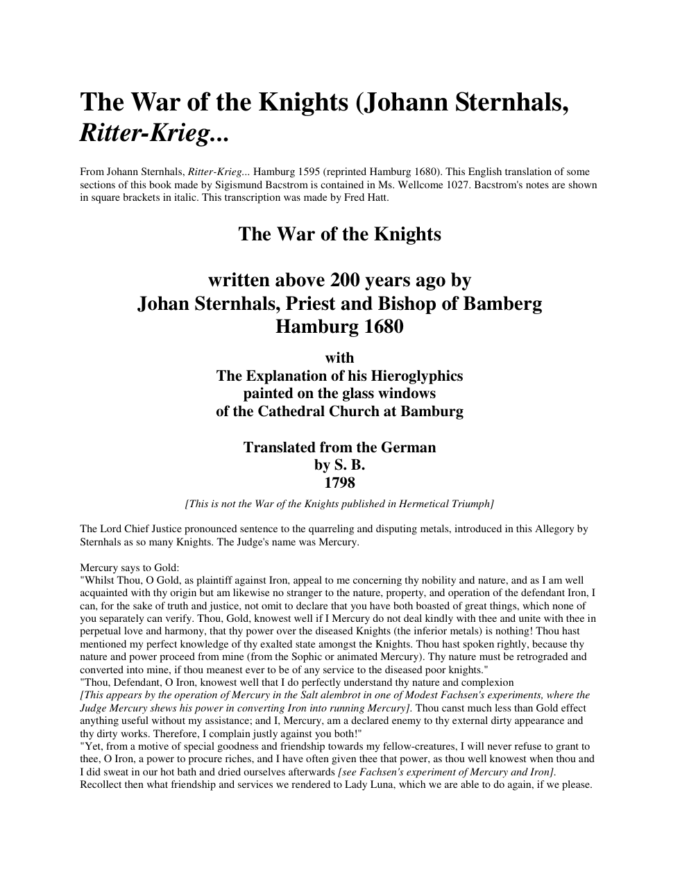 War of the Knights cover
