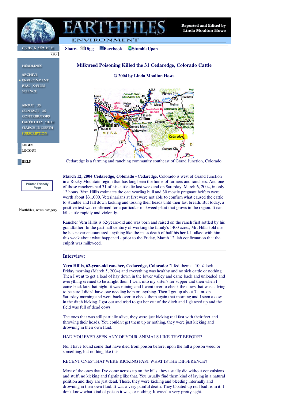 03 12 2004 Milkweed Poisoning Killed the 31 Cedaredge, Colorado Cattle cover