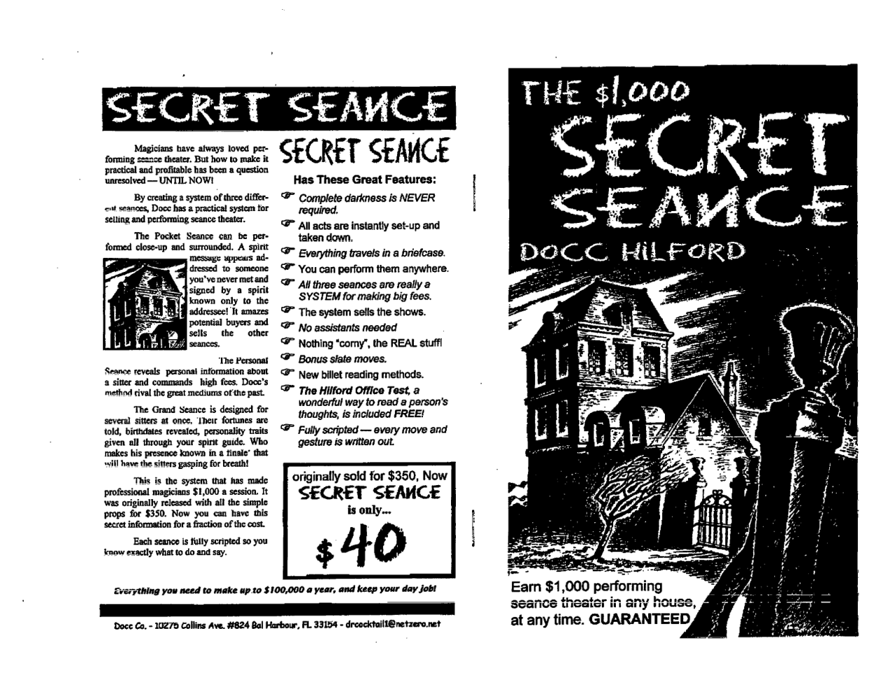 Docc Hilford - The 1000 Dollar Secret Seance cover
