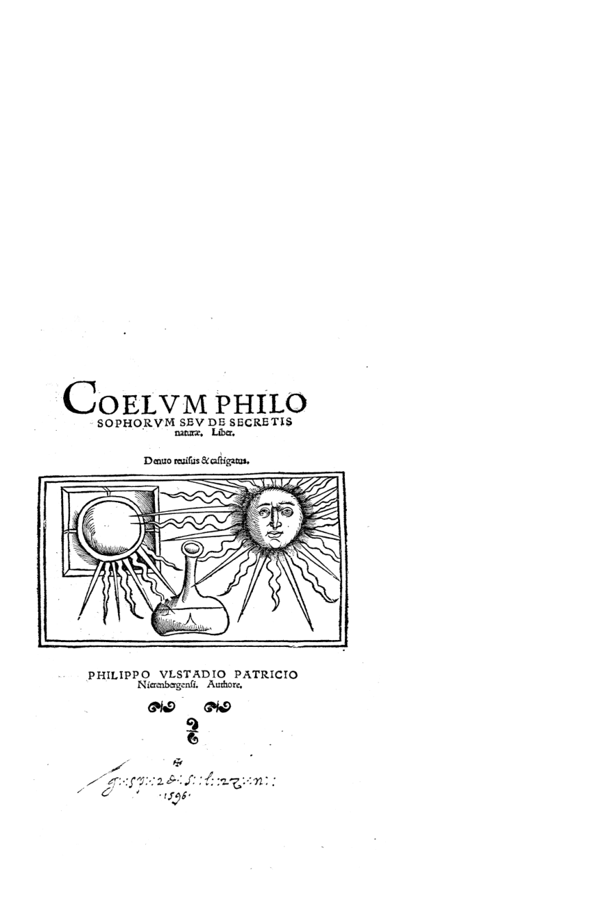 Coelum Philosophorum(1596) cover