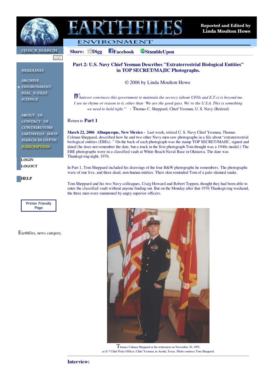 03 23 2006 Part 2 U.S. Navy Chief Yeoman Describes Extraterrestrial Biological Entities in TOP SECRET MAJIC Photographs cover