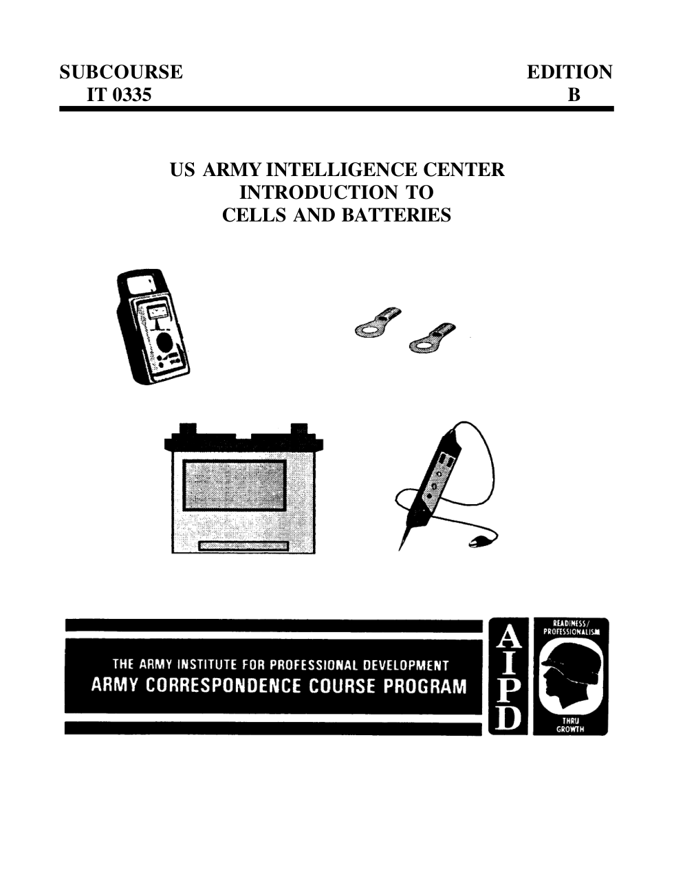 ARMY Electronics-Intro to Cells and Batteries 32 pages cover
