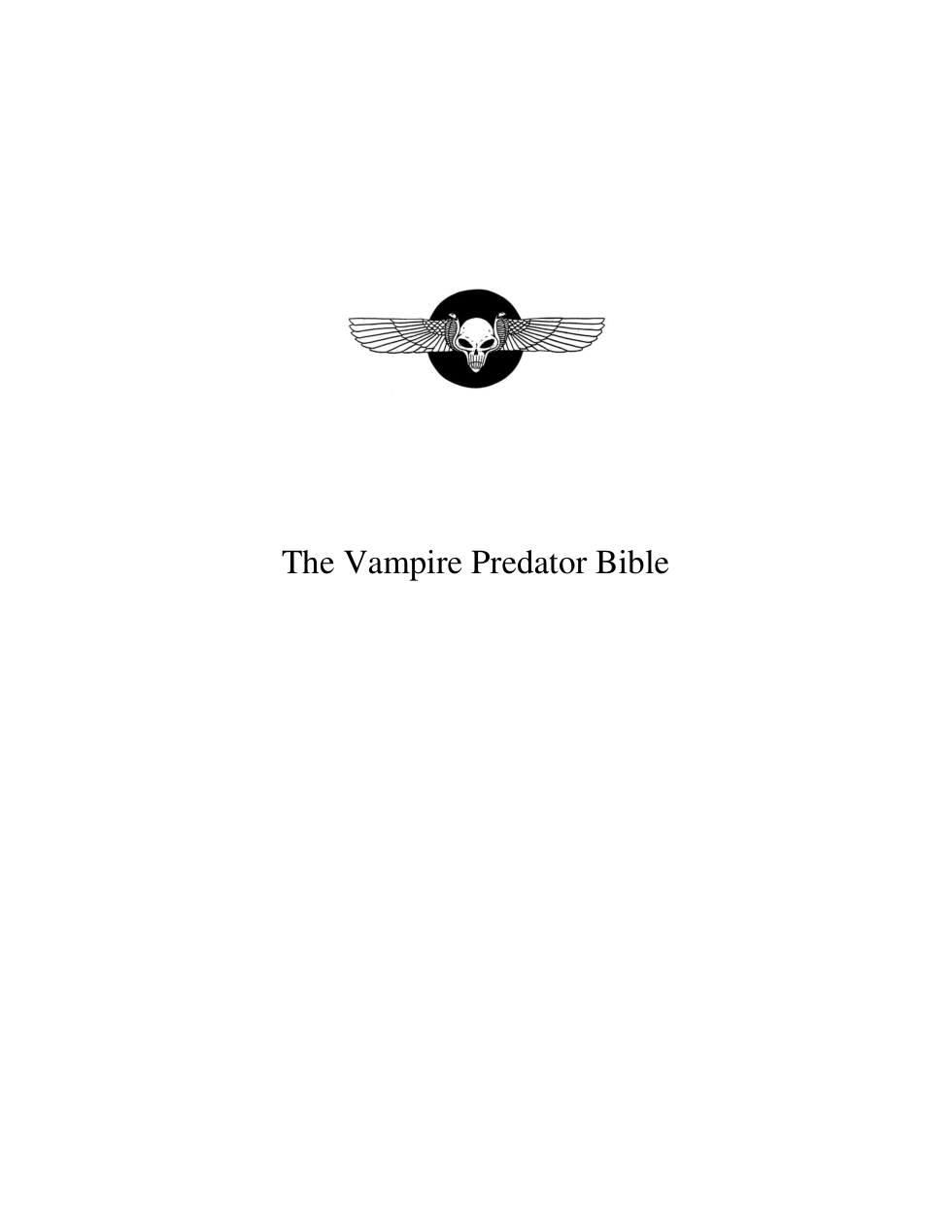 The Vampire Predator Bible cover