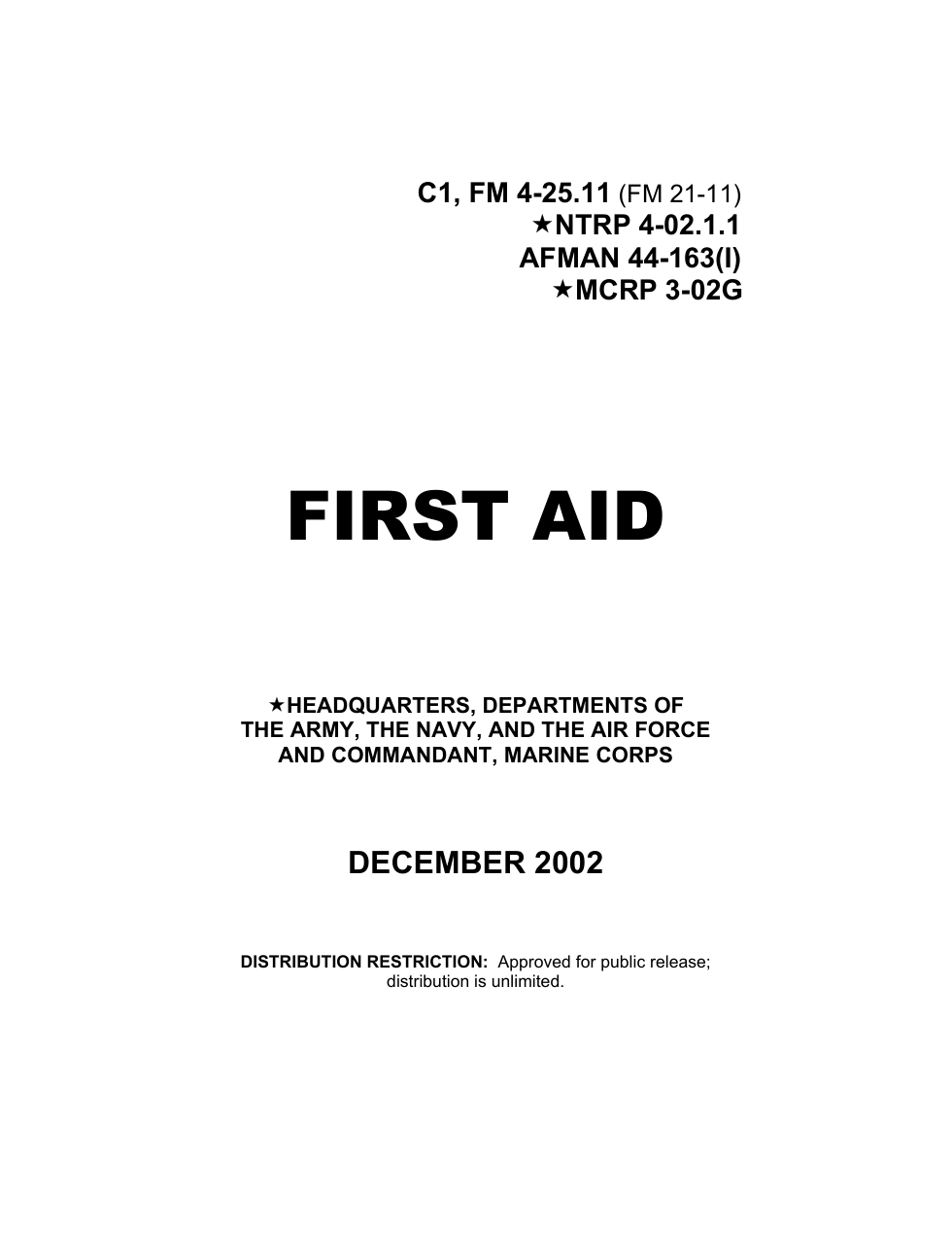 MCRP 3-02G First Aid cover