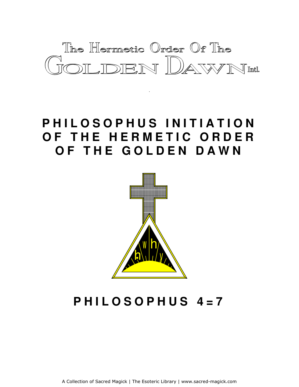 Philosophus by Aleister Crowley cover