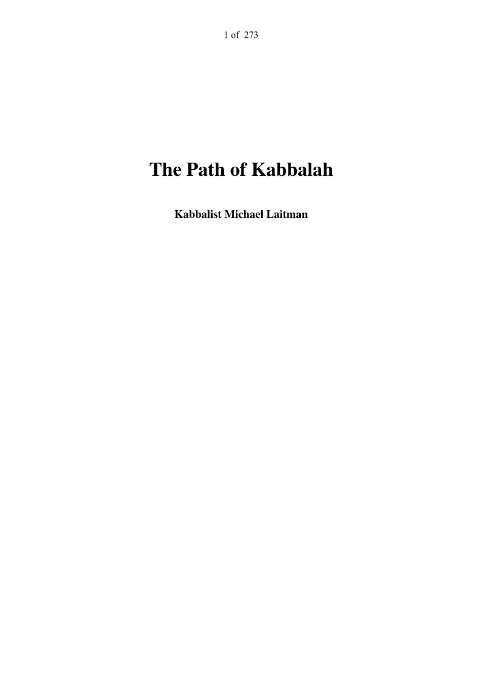 Path of The Kabbalah cover