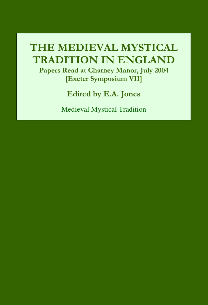 Exeter Symposium VII - Medieval Mystical Tradition in England cover