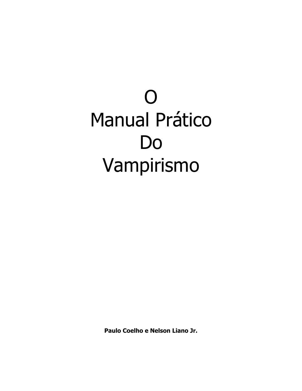 O Manual Prático do Vampirismo 1986 - Paulo Coelho cover