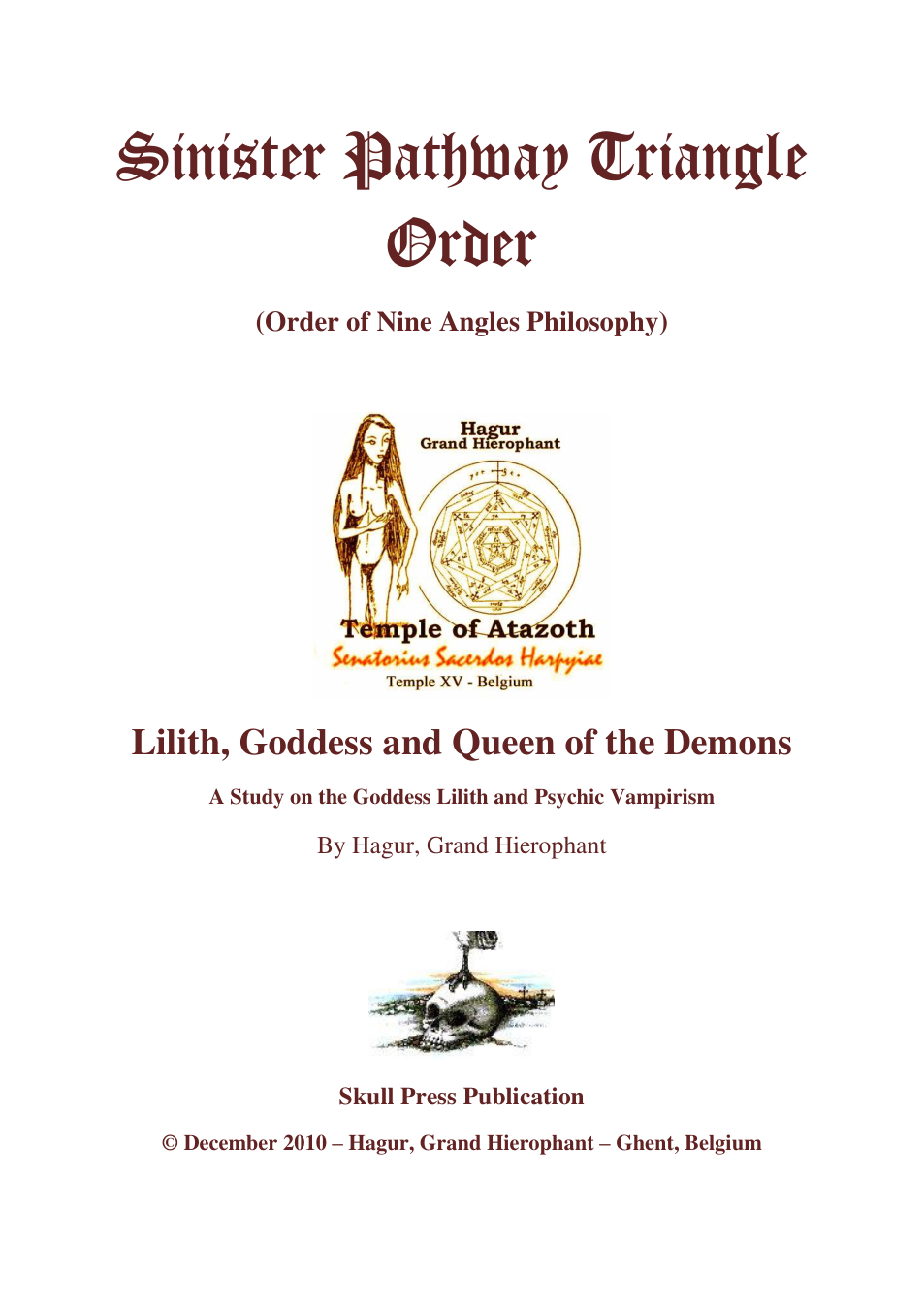 Hagur - Lilith, Goddess and Queen of the Demons cover