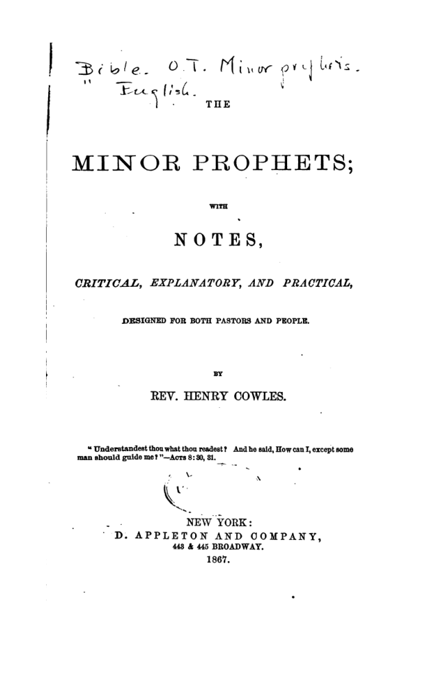 Minor Prophets cover