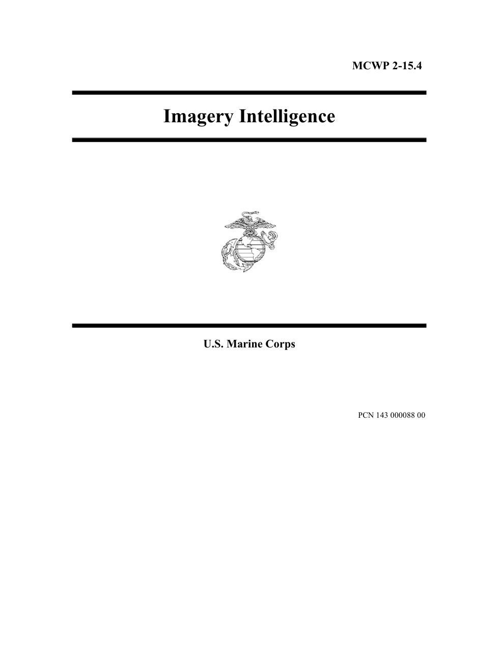 USMC Imagery Intelligence MCWP 2-15.4 2002 210 pages cover