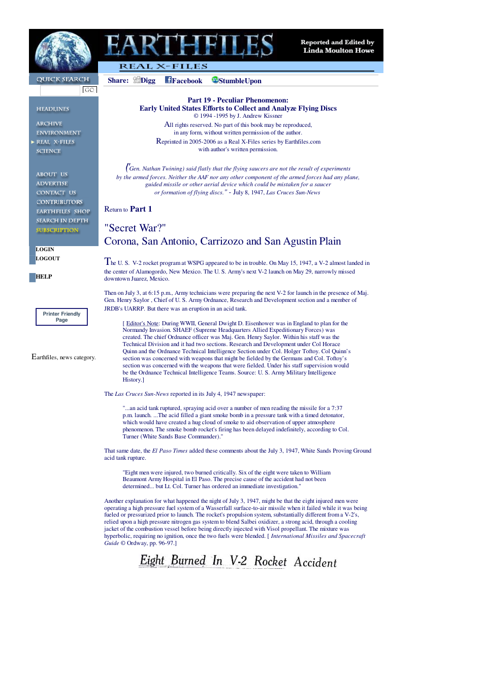 04 19 2006 Part 19 - Peculiar Phenomenon Early United States Efforts to Collect and Analyze Flying Discs cover