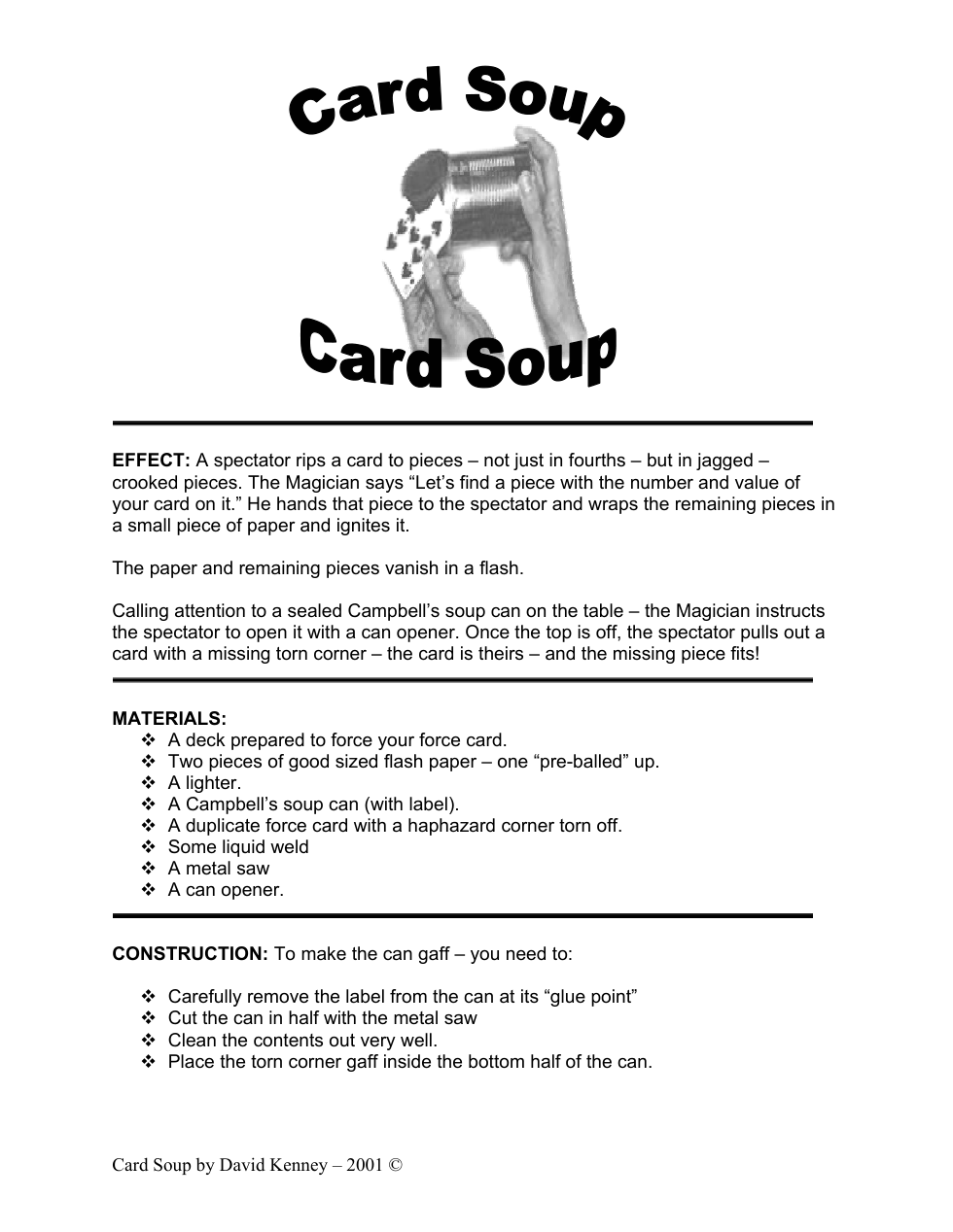 David Kenney - Card Soup cover