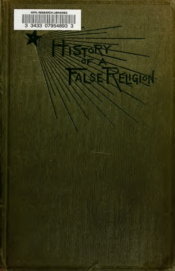History of A False Religion - Lord Brougham cover