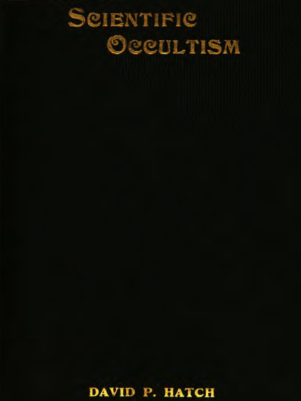 Scientific Occultism - D P Hatch cover