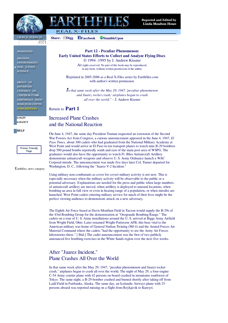 02 19 2006 Part 12 - Peculiar Phenomenon Early United States Efforts to Collect and Analyze Flying Discs cover