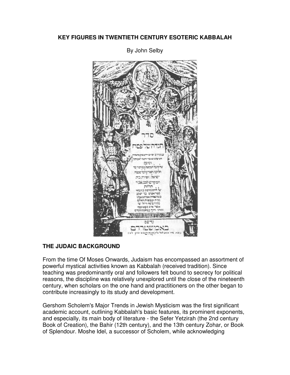 Key Figures in Twentieth Century Esoteric kabbalah cover