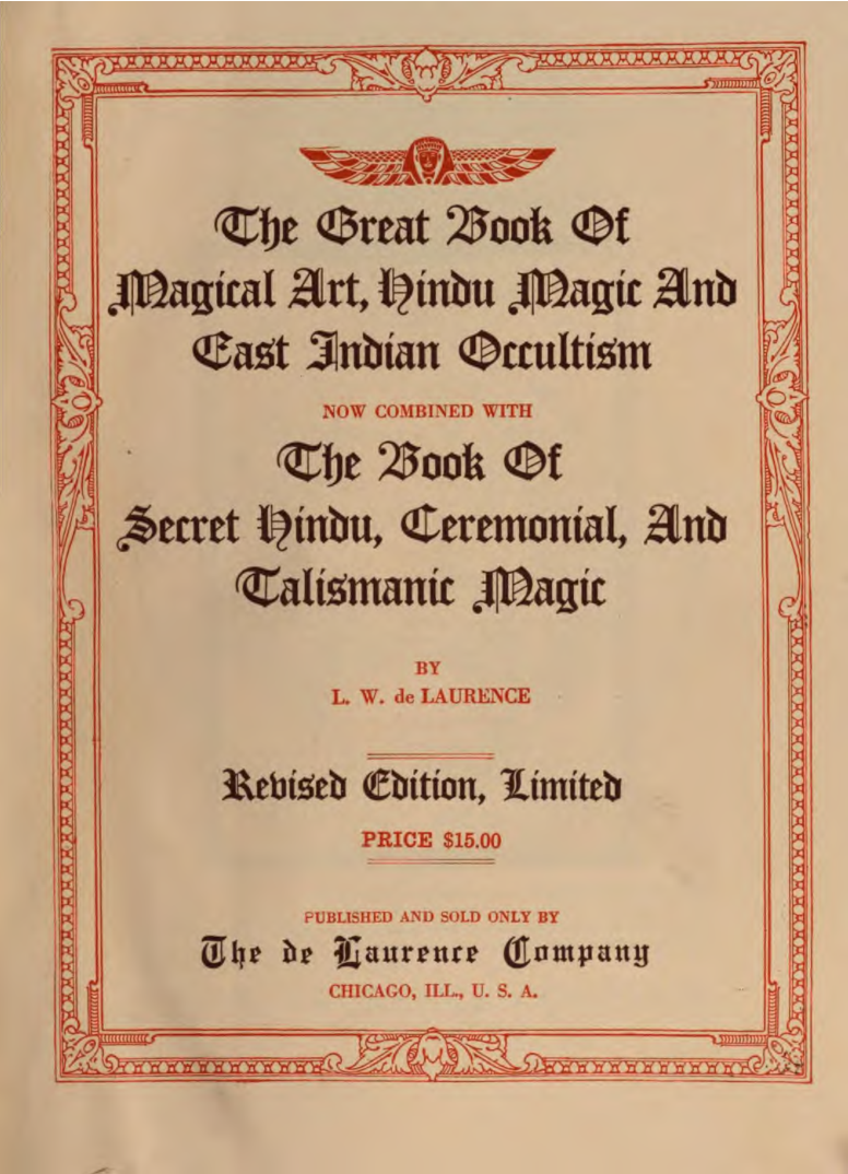 The Great Book Of Magical Art - L W de Lawrence cover