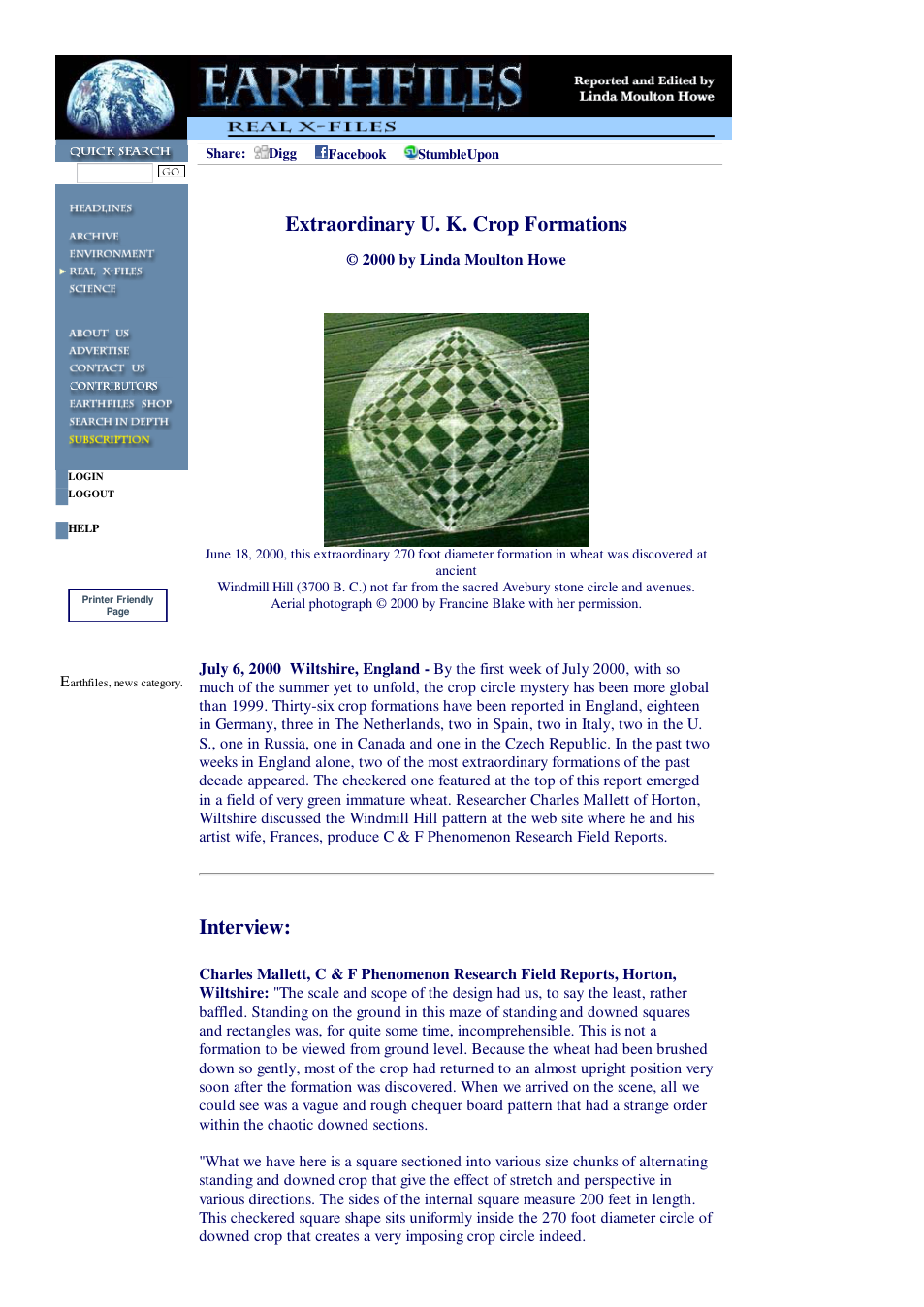 07 06 2000 Extraordinary U. K. Crop Formations cover