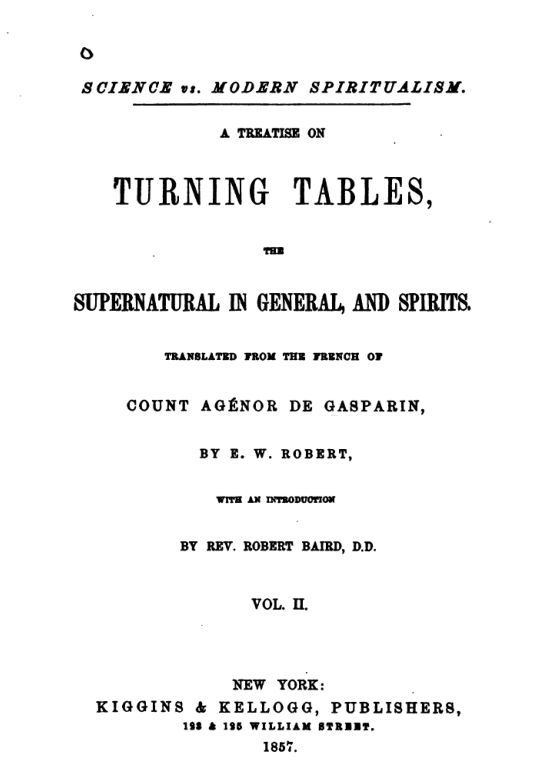 Science vs Modern Spiritualism - Count de Gasparin cover