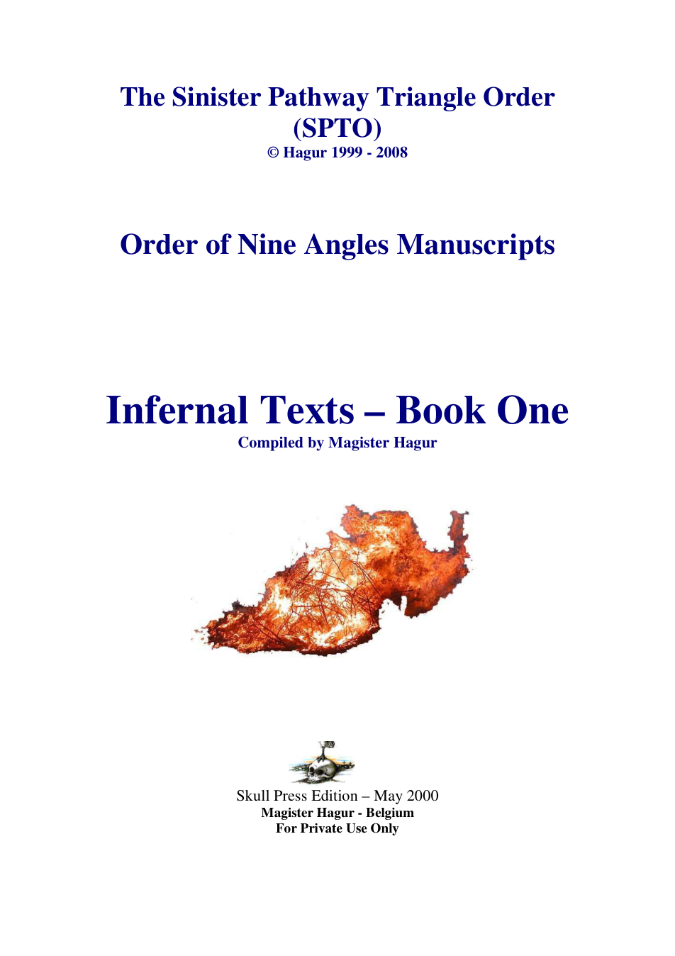 Hagur - Infernal Texts #1 cover