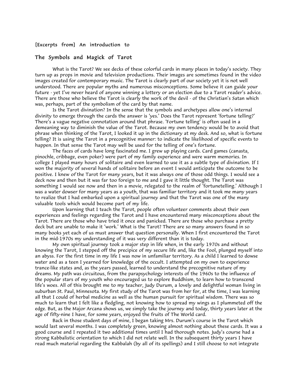 Beyerl, P. - The Symbols And Magick of Tarot cover