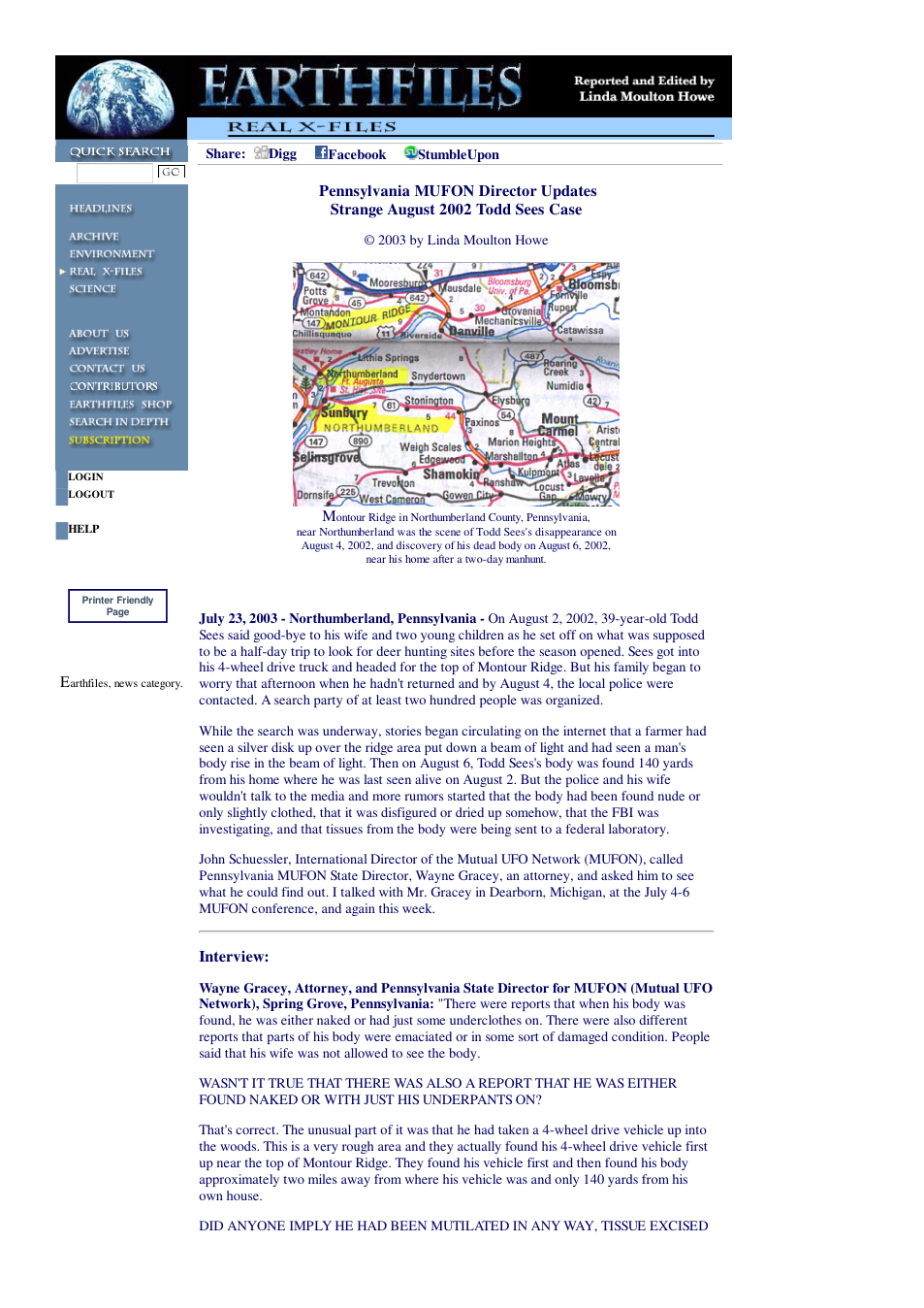 06 15 2005 Pennsylvania MUFON Director Updates Strange August 2002 Todd Sees Case cover