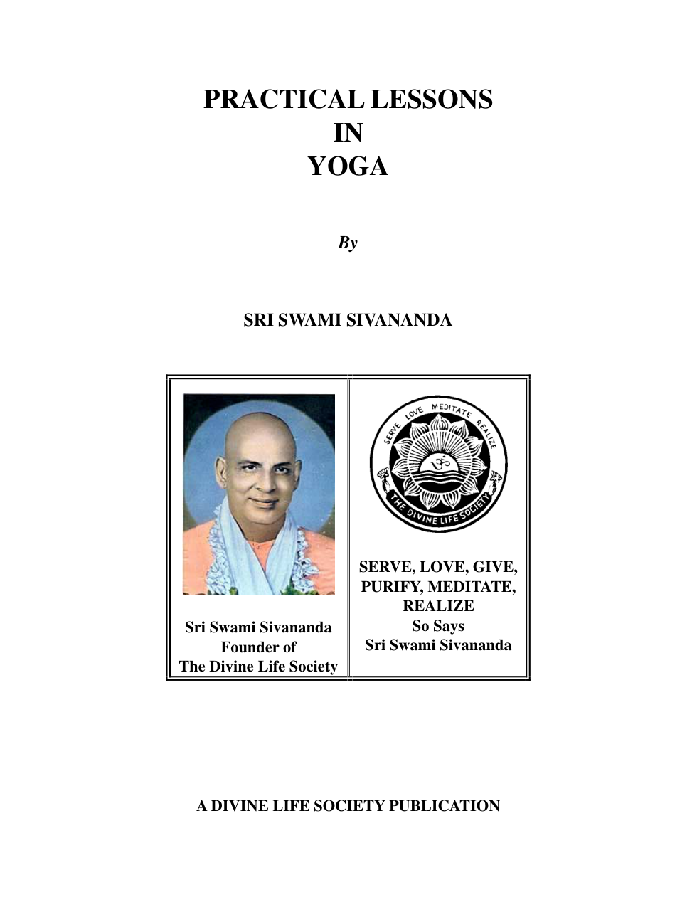 Swami Sivananda Practical Lessons in Yoga cover