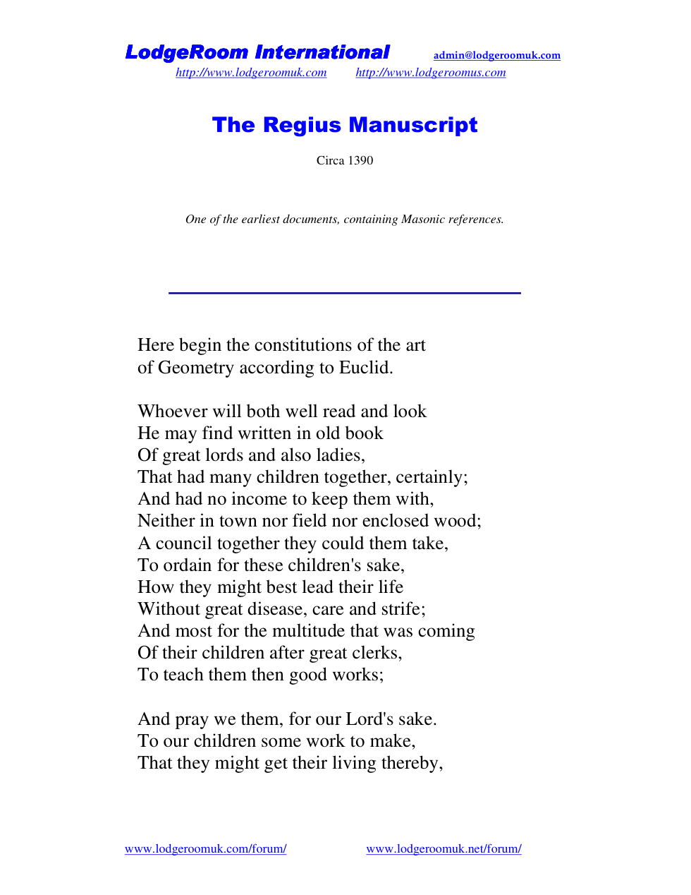 Regius Manuscript cover