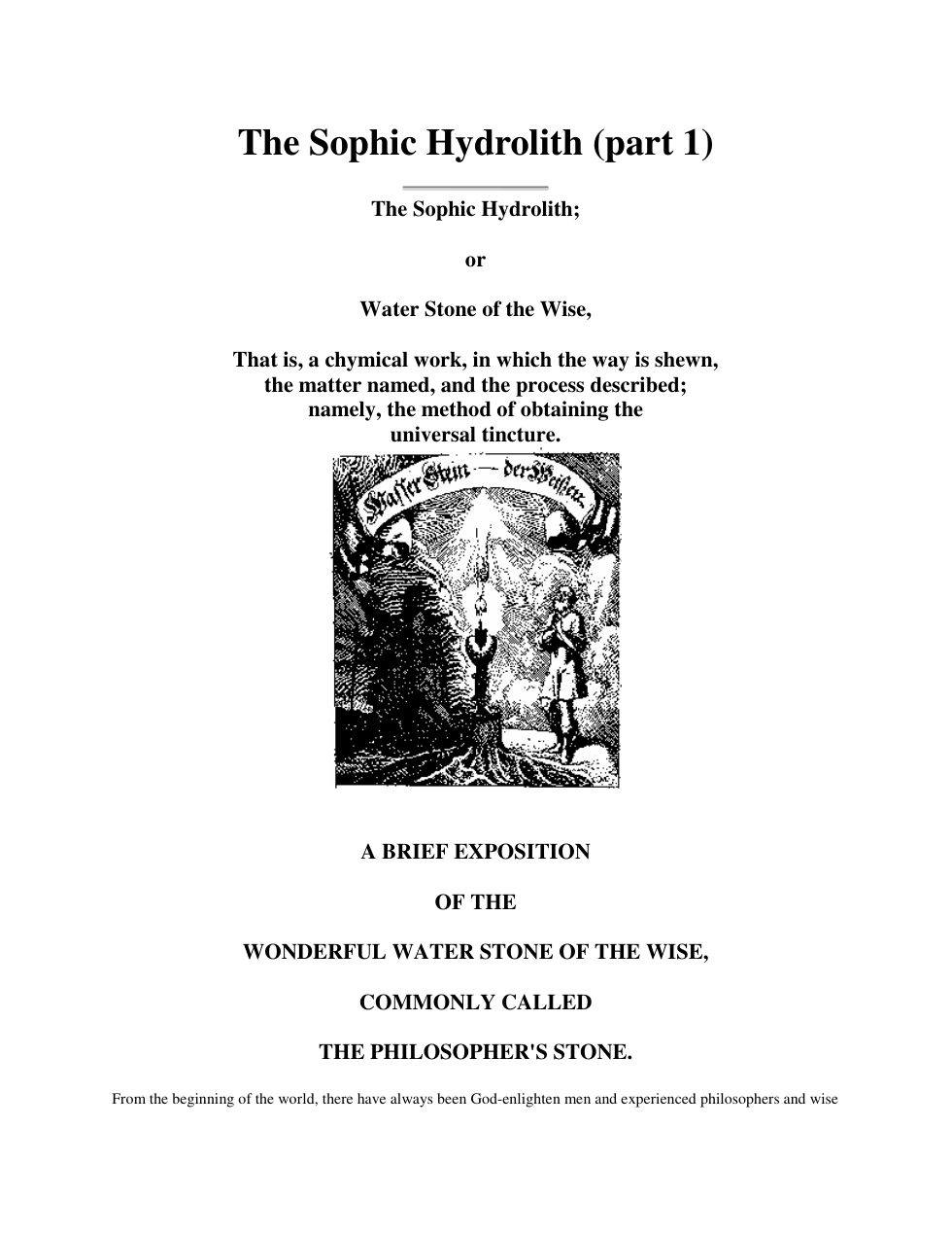 Sophic Hydrolith cover