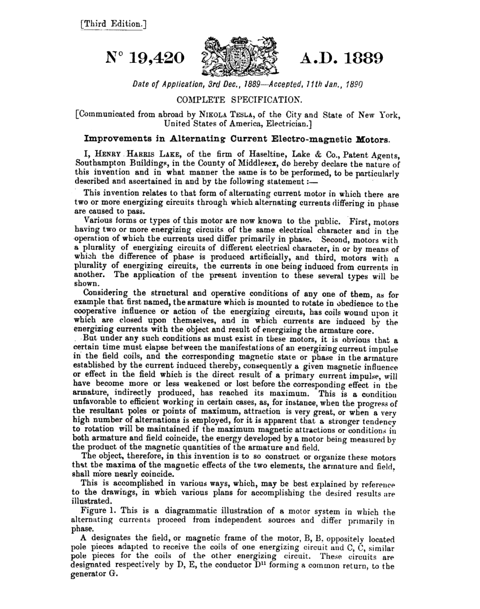 Tesla Patents - B19420 cover